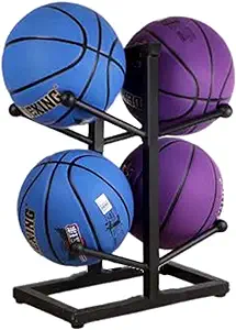 Mycygyb Basketball Rack Ball Display Ball Smetal Ball Rack For Home Garage Rugby Basketball Soccer Etc