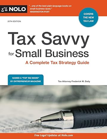 Tax Savvy For Small Business A Tax Strategy Guide
