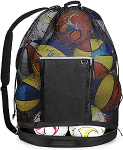 goburos extra large mesh ball bag for basketball and soccer with drawstring system black  ?goburos b0bztqwc2w