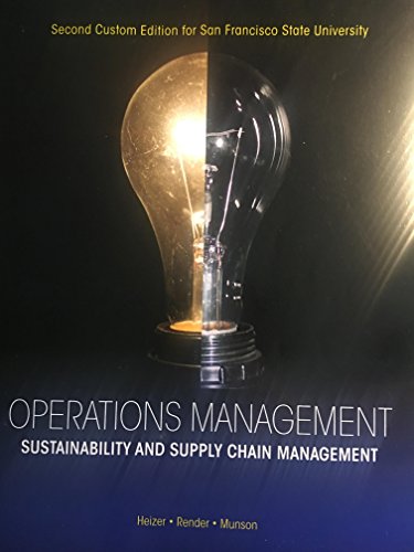 operations management sustainability and supply chain management 1st edition heizer, render, munson