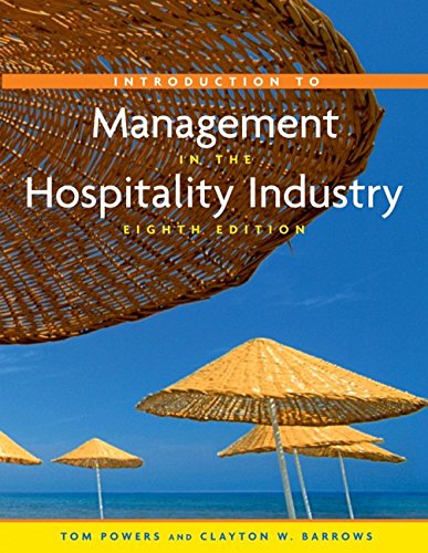 introduction to management in the hospitality industry 8th edition tom powers , clayton w.barrows 0471274577,