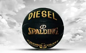 diesel spalding customized cross court basketball black/gold  ‎generic b0bskxpjk1