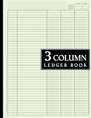 3 column ledger book 1st edition ledgers press b0cdnsjwdx