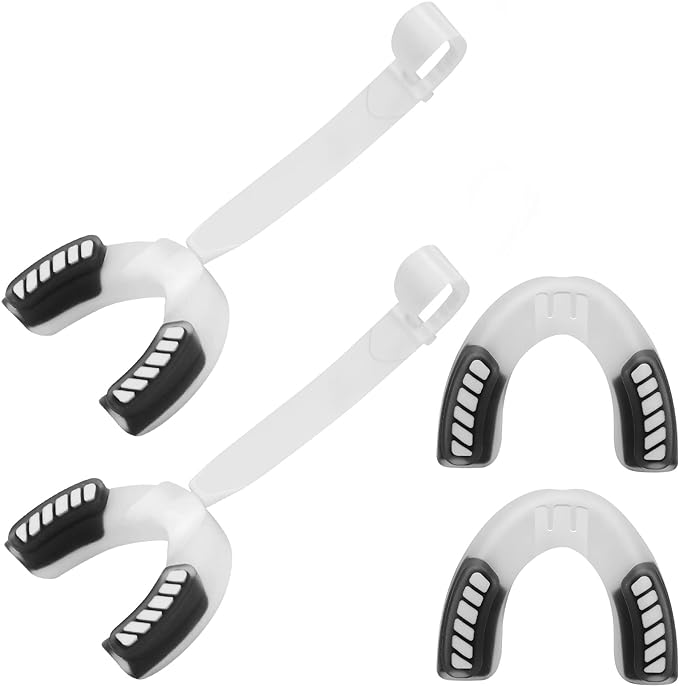 Grednfhat 2pack Football Mouth Guard With Strap Soft For Boxing Basketball Rugby Etc
