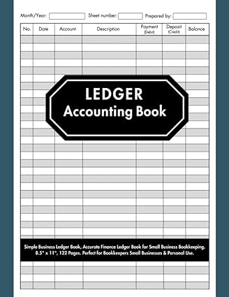 ledger accounting book 1st edition wisepages publishing b0c91th2f8