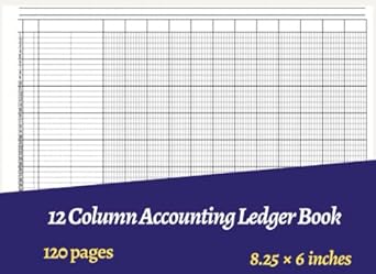 12 column accounting ledger book 1st edition unique press b0bd4lnl9s