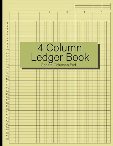4 column ledger book 1st edition unique design logbook press us b0b3ttnxg5