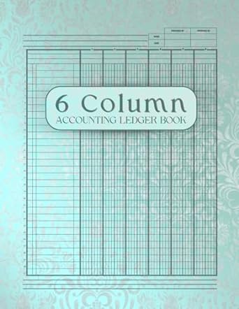 6 Column Accounting Ledger Book