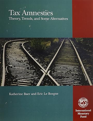 tax amnesties theory trends and some alternatives 1st edition international monetary fund 1589067363,