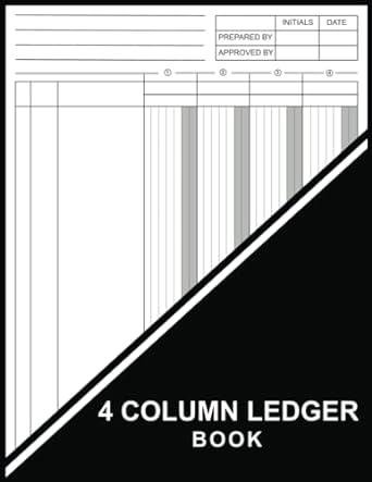 4 column ledger book 1st edition am publishing b0c2ryf9gv