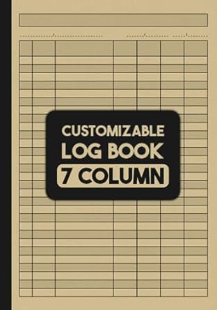 customizable log book 7 column 1st edition intellect realm b0cfcwvy73