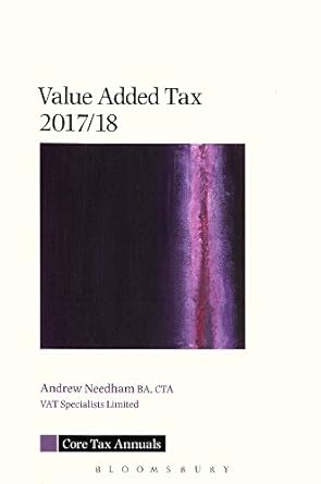 value added tax 2018 edition andrew needham 1526500922, 978-1526500922