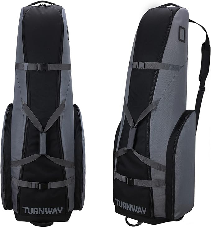 turnway padded foldable golf travel bag/club bag/ with wheels 1800d polyester waterproof soft  turnway