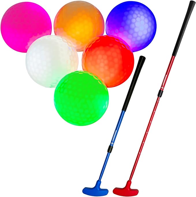 thiodoon glow in the dark golf balls and golf putters golf gifts and accessories for men women kids 
