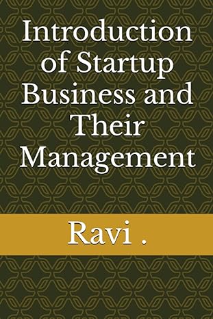 introduction of startup business and their management 1st edition ravi 979-8351988863