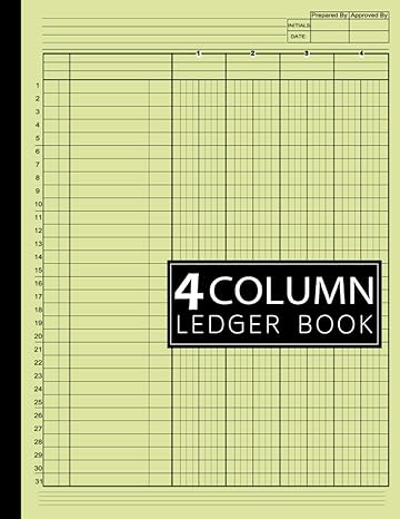 4 column ledger book 1st edition prunella g. adam books publishing b0c9s7phzf