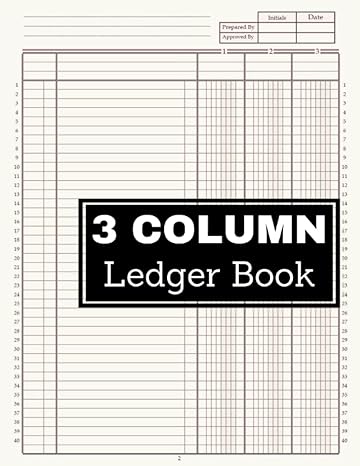 3 column ledger book 1st edition mh el mourabit b0cdfslkt2