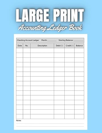 large print accounting ledger book 1st edition large print pages b0blqlr9ms
