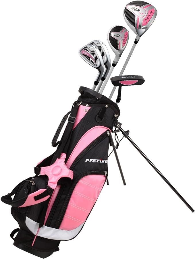 precise remarkable girls right handed pink junior golf club set for age 9 to 12  ‎precise b07cjm3vgv