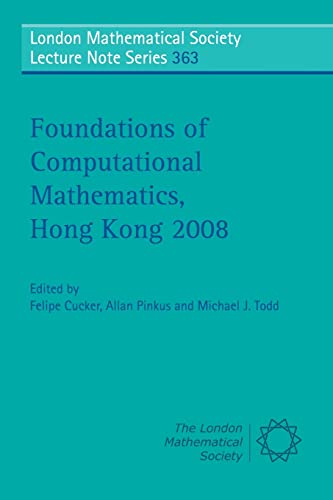 foundations of computational mathematics hong kong 1st edition felipe cucker , allan pinkus , michael j. todd