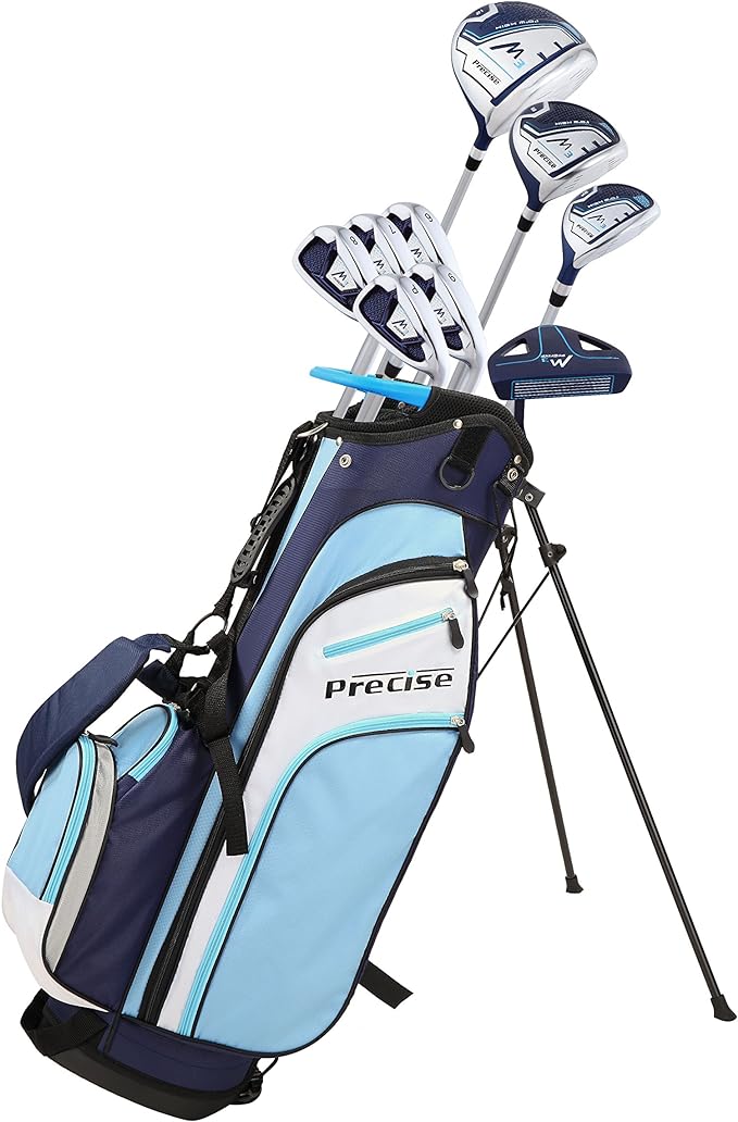precise m3 ladies womens golf clubs set includes driver fairway hybrid 7 pw irons putter  ‎precise