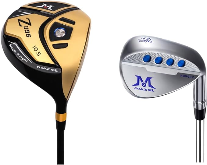 Mazel Mens Golf Driver 10 5 Degree And Golf Wedge 58 Degree Bundle Of 2