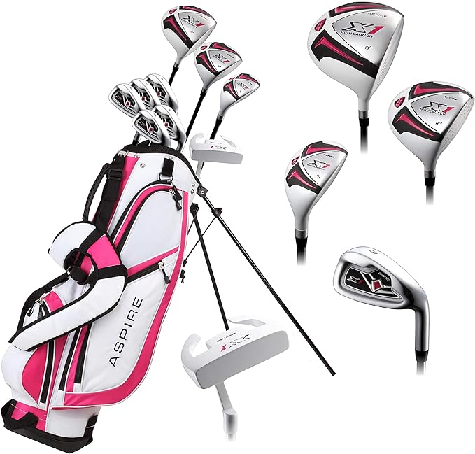 aspire x1 ladies womens complete right handed golf clubs set  aspire b00fe1s21e