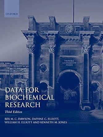 data for biochemical research 3rd edition rex m. c. dawson ,daphne c. elliott ,william h. elliott ,k. m.