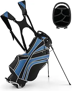 goplus golf stand bag lightweight golf club bag with 6 way top dividers 8 pockets cooler bag  ?goplus