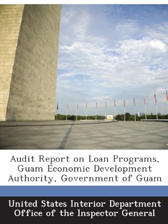 Audit Report On Loan Programs Guam Economic Development Authority Government Of Guam