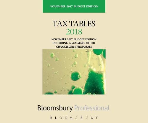 tax tables 2018 edition bloomsbury professional 1526505460, 978-1526505460