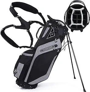 livsingolf golf stand bag 14 way top dividers with dual strap and 8 pockets rain hood portable  ‎livsingolf