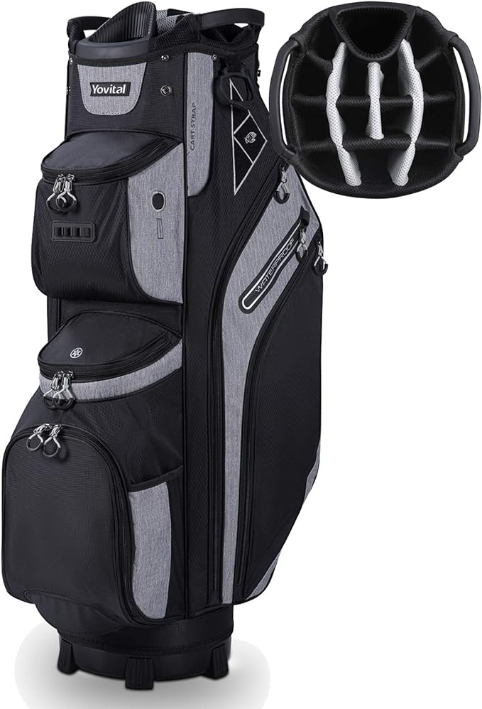 yovital 14 way golf cart bag for push bag classy design full length with cooler rain  ‎yovital b08ld1nb7s
