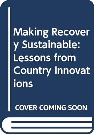 making recovery sustainable lessons from country innovations 1st edition  929014968x, 978-9290149682