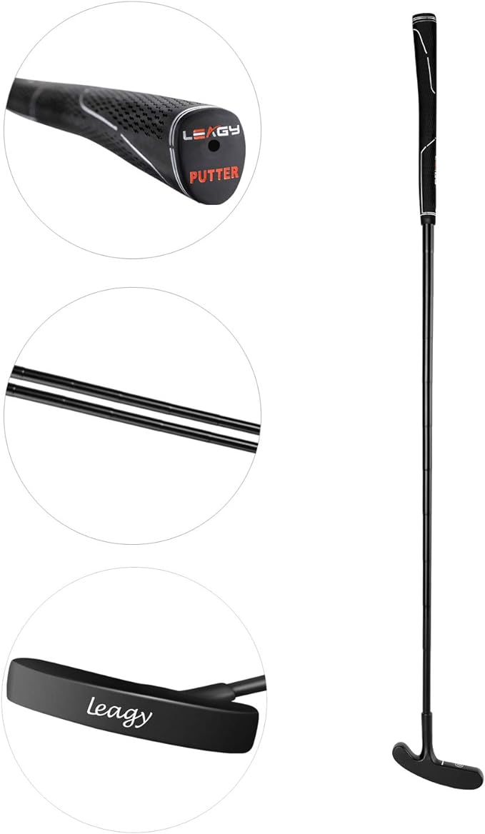 leagy timeless classic golf putter 35 length putt style two way head and premium rubber grip  ‎leagy