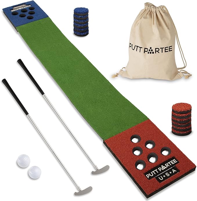putt partee golf pong putting game portable indoor outdoor golf game set  ?putt partee b08f2xtq7w