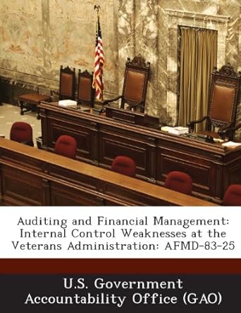 auditing and financial management internal control weaknesses at the veterans administration afmd 83 25 1st