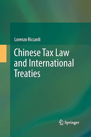 chinese tax law and international treaties 2013 edition lorenzo riccardi 3319033018, 978-3319033013
