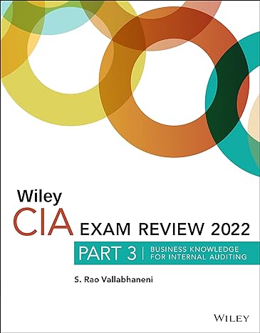 wiley cia exam review 2022 part 3 business knowledge for internal auditing 1st edition s. rao vallabhaneni