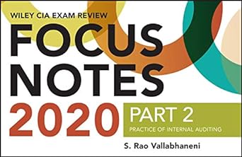 wiley cia exam review 2020 focus notes part 2 practice of internal auditing 1st edition s. rao vallabhaneni
