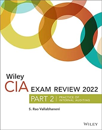 wiley cia 202xam review part 2 practice of internal auditing 1st edition s. rao vallabhaneni 1119846293,