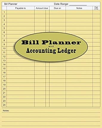 bill planner and accounting ledger 1st edition leo r keeping 1704846358, 978-1704846354
