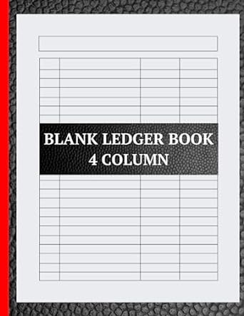 blank ledger book 4 column 1st edition blank ledger book 4 column multipurpose b0c9s5hg96