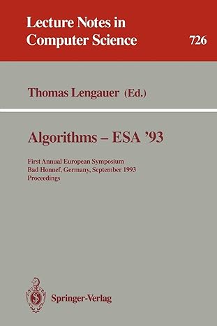 algorithms esa 93 first annual european symposium bad honnef germany lncs 726 1st edition thomas lengauer