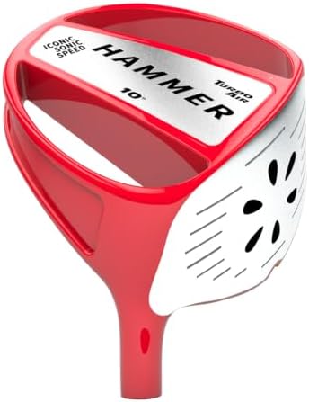 ‎hammer x mens distance golf driver hammer turbo air right handed 10 degree ferrari red  ‎hammer x