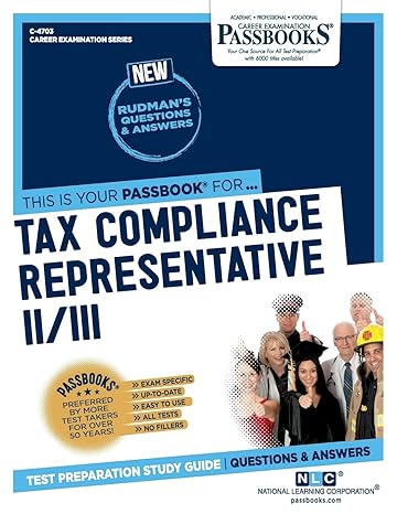 tax compliance representative ii/iii passbooks study guide 1st edition national learning corporation
