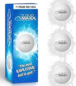 laughing smith prank golf balls quietest on the market cloud maxx exploding golf ball gifts 3 pack  ?laughing