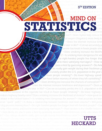 mind on statistics 5th edition jessica utts 128577020x, 9781285770208