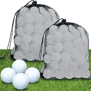 yunsailing 200 pcs plastic practice training golf balls limited with 2 pcs mesh golf bags  ‎yunsailing
