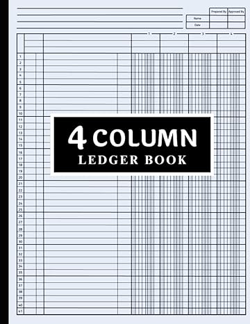 4 column ledger book 1st edition raven ward press b0c5kqgxtn